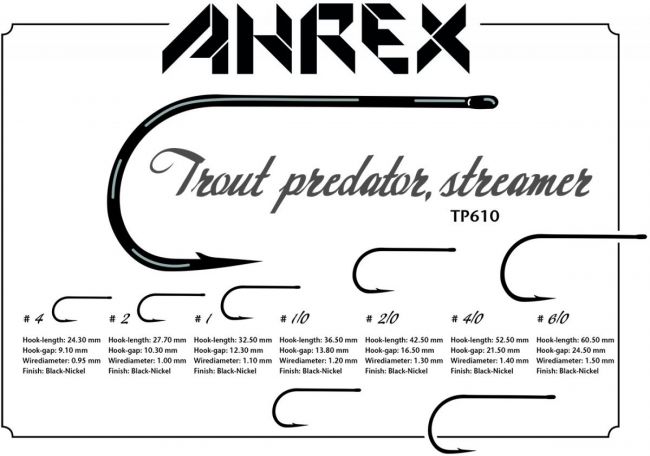 Ahrex Trout Predator TP 610 Streamer Fliegenhaken