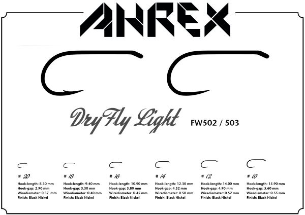 Ahrex Dryfly Light FW503 Barbless Fliegenhaken