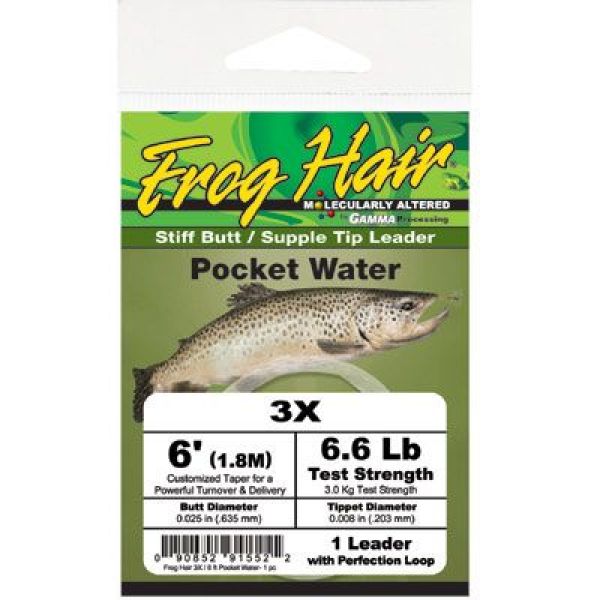 Frog Hair Pocket-Water Vorfach 6' 1,80m