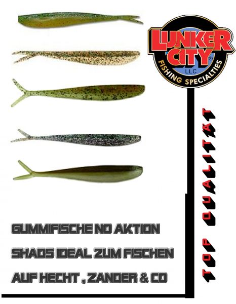 Lunker City Fin Softbait in verschiedenen Farben