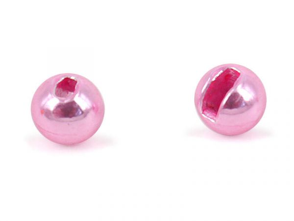 Tungsten Kopfperlen geschlitzt Metallic Pink