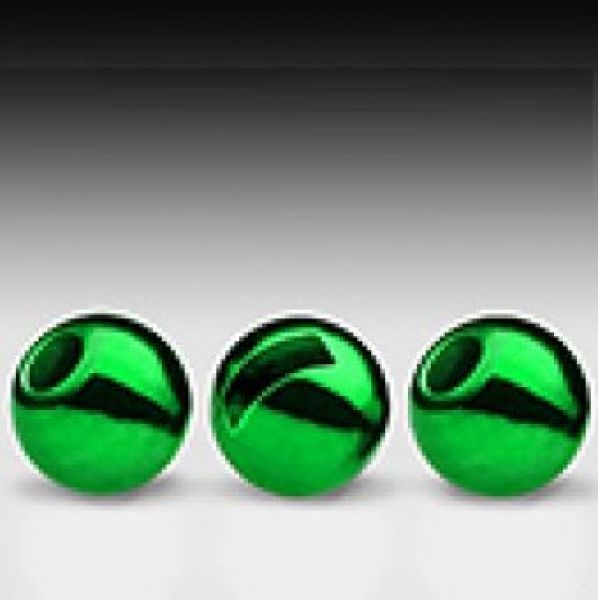 Tungstenperlen, geschlitzt 10 Stck. 4mm Metallic green